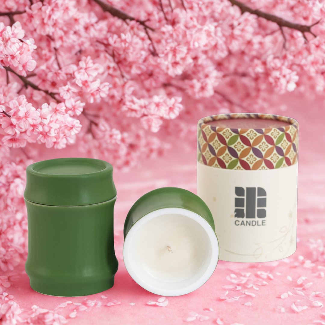大米蜡烛 天然樱花香型 日本手工 100%国产米蜡 可持续环保 - 蜡烛/烛台 - 环保材料 粉红色