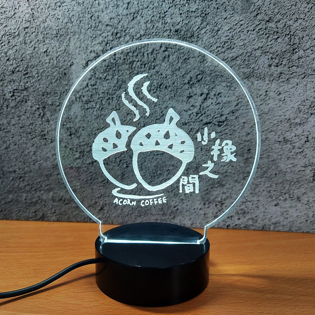 定制化夜灯 - 暖心定制化 (大) - LOGO 柜台灯 - 灯具/灯饰 - 压克力 透明