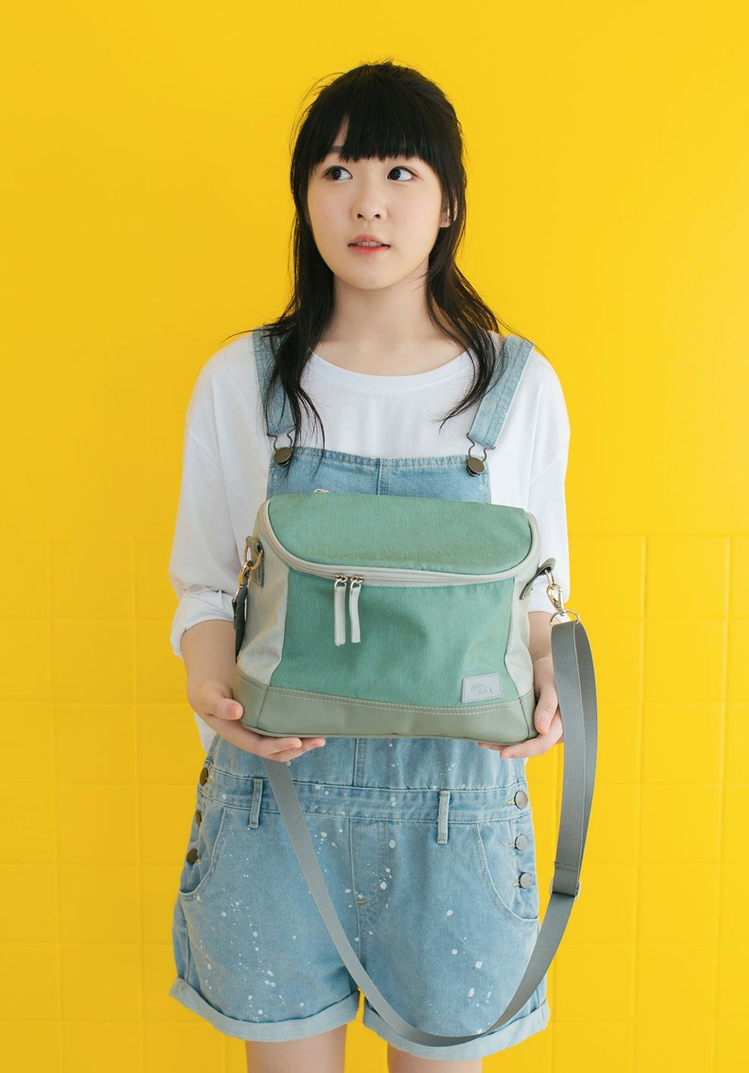 peach small cross body bag - 侧背包/斜挎包 - 聚酯纤维 绿色