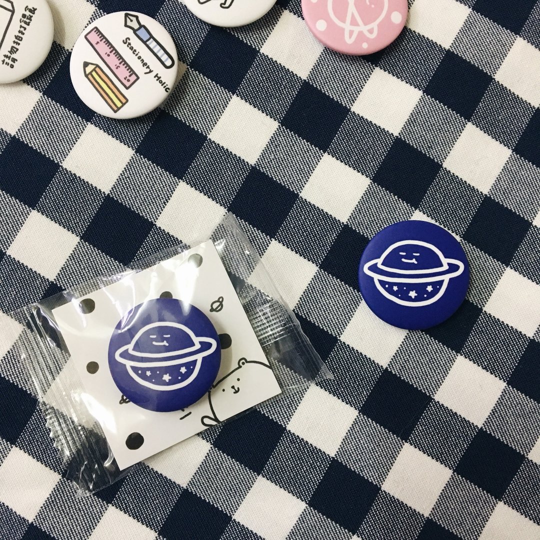 宝蓝色的星球 / 小徽章 - 徽章/别针 - 塑料 