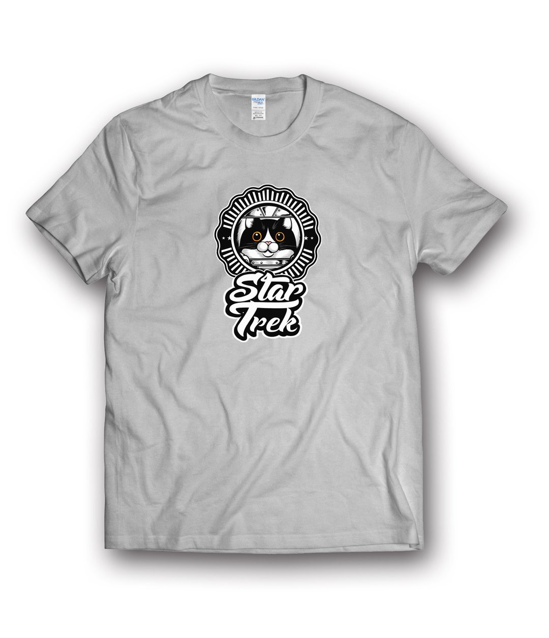 太空猫猫-T-shirt 白/黑/灰/藏青 - 男装上衣/T 恤 - 棉 多色