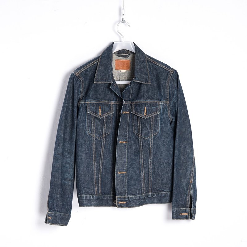 GAP 1969经典牛仔系列 丹宁布牛仔外套 - 男装外套 - 棉．麻 蓝色