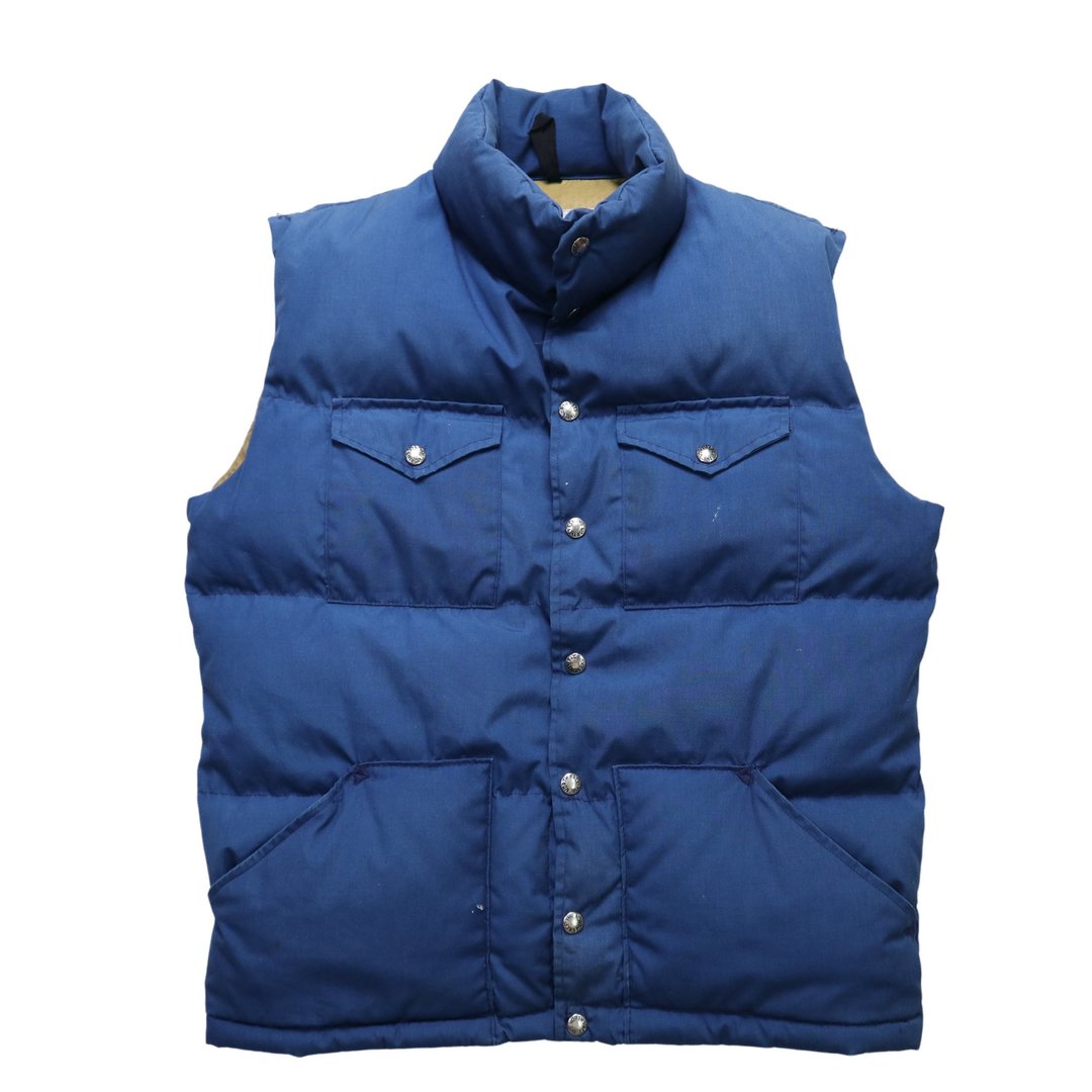 70-80s The North Face 茶标 美国制 靛蓝色羽绒背心 鹅绒背心 - 男装背心 - 其他材质 蓝色
