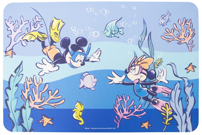 Disney Mickey Mouse and Minnie Mouse 硅藻土吸水软地垫 - 地垫/地毯 - 聚酯纤维 多色