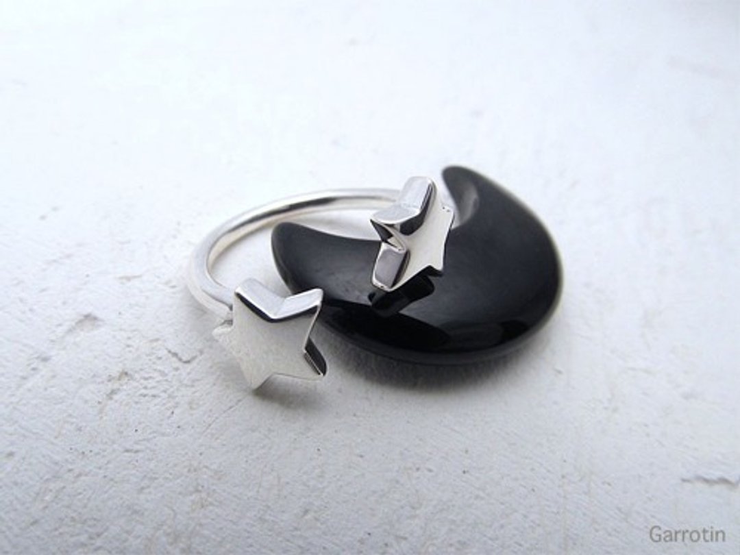 Star fork ring - 项链 - 纯银 