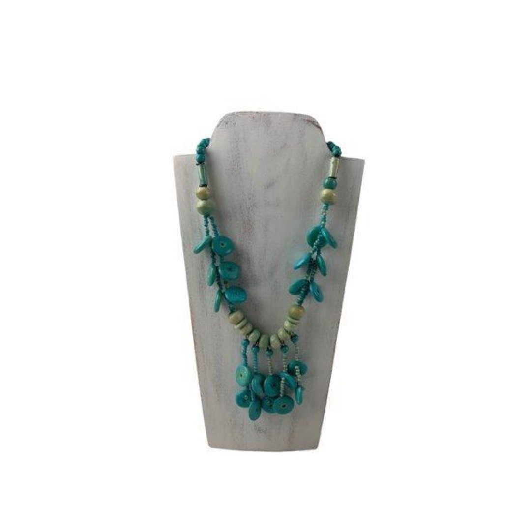 Wooden Necklace Stand M Hand Carved - 收纳用品 - 木头 白色