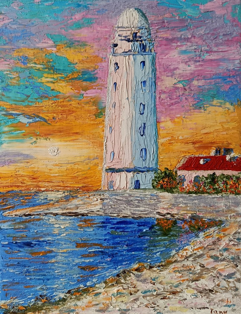 灯塔 原创油画 - 墙贴/壁贴 - 其他材质 