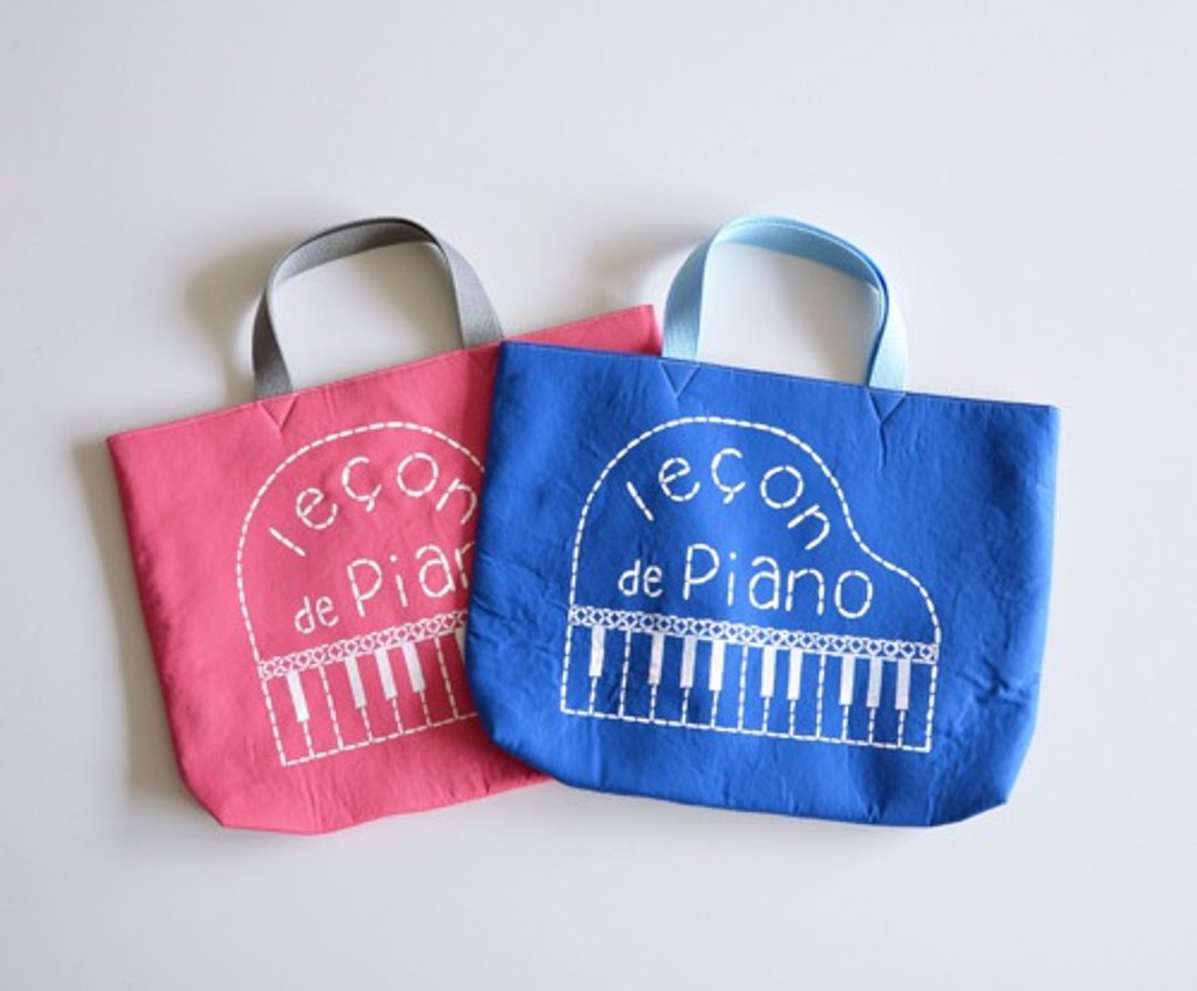[New pattern "Piano de leçon" bag, piano lesson bag, picture book bag, free name entry - 其他 - 棉．麻 