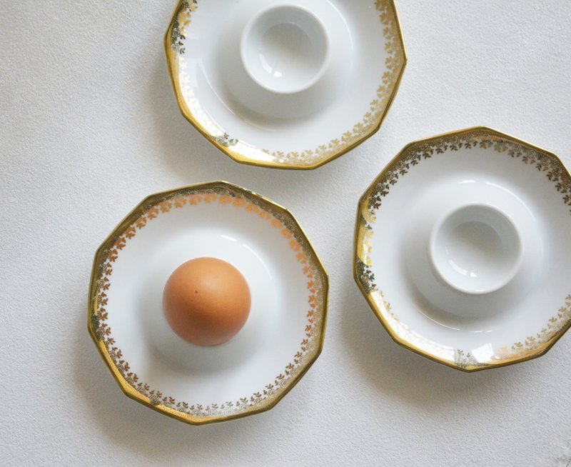 德国古董盛蛋盘 - 浅碟/小碟子 - 瓷 白色