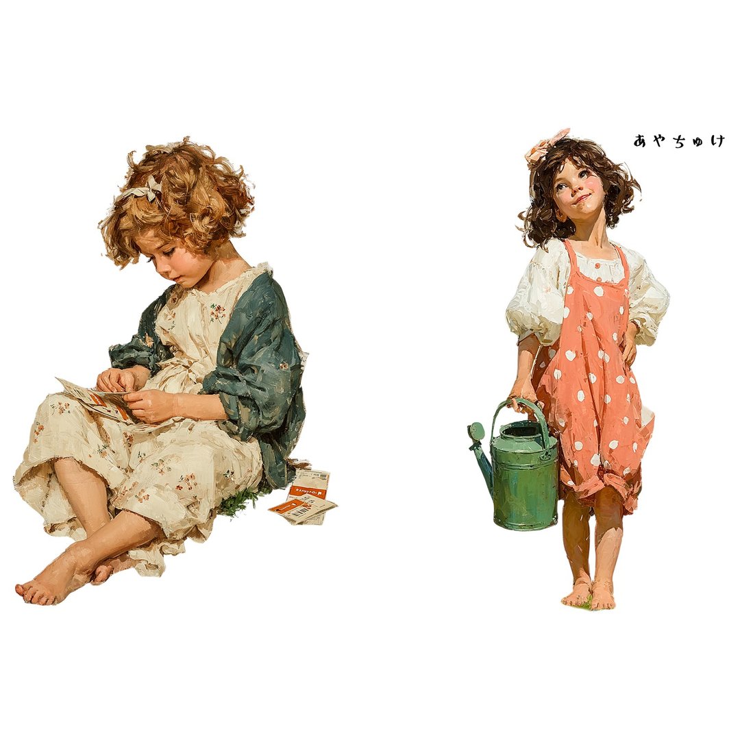 【4 月新品 2】08-122-0072 人物贴纸 田园女孩 - 贴纸 - 纸 