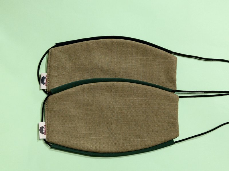 极简素色  手工限量立体口罩   纯棉不织布  舒适  透气  可水洗 - 口罩 - 棉．麻 