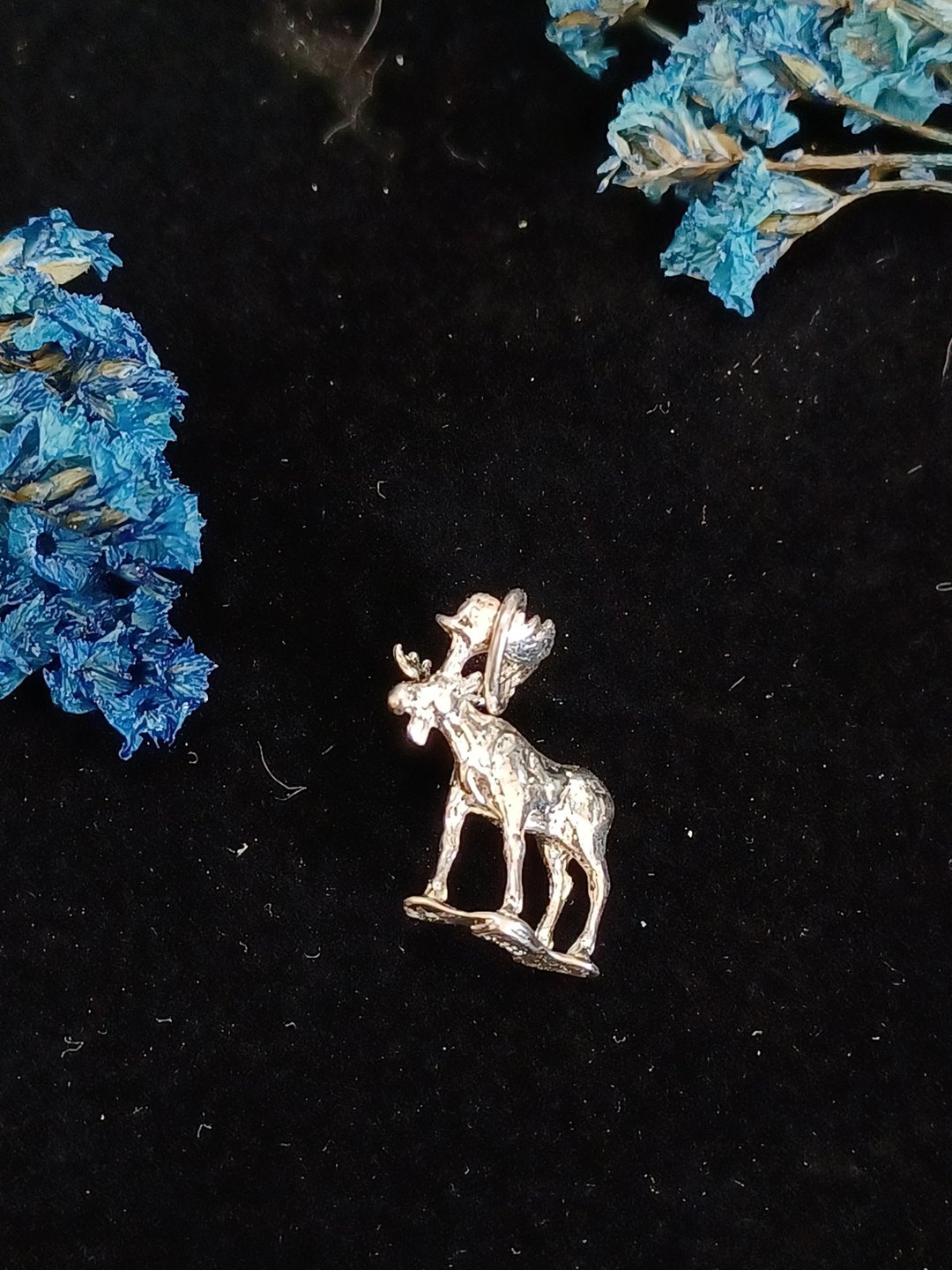 vintage jewelry 英国古董 纯银 糜鹿小挂件 项链 - 项链 - 其他金属 
