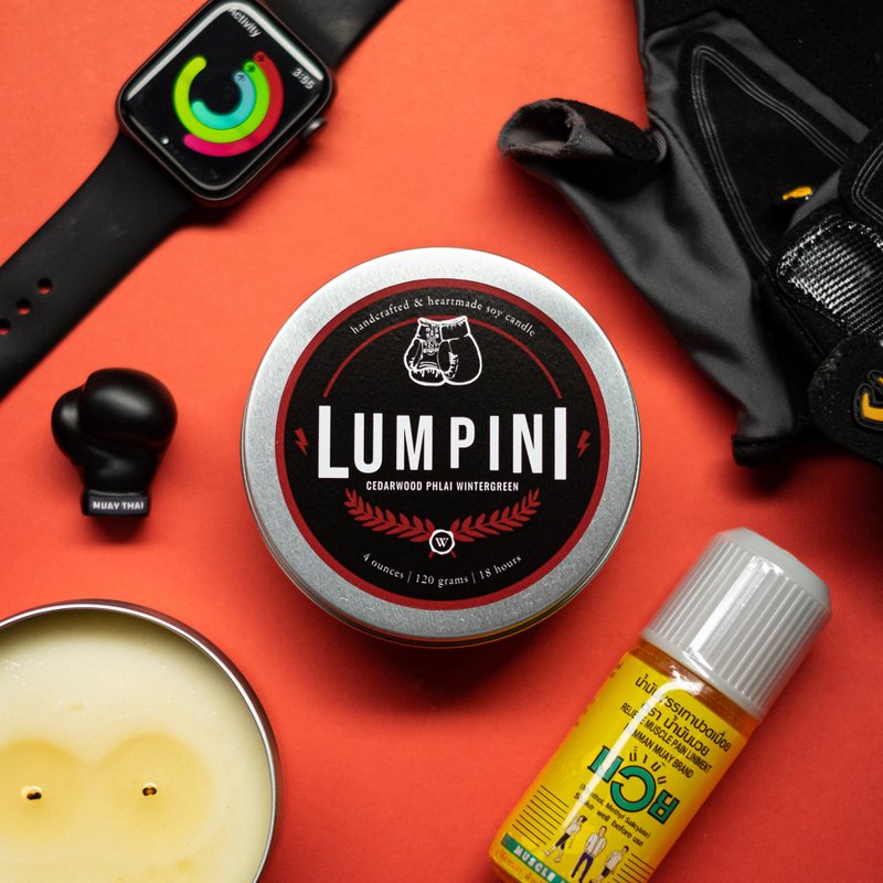 Soy Candle Lumpini Blend Travel Tin - Cedarwood, Phlai, Wintergreen - 蜡烛/烛台 - 其他金属 银色