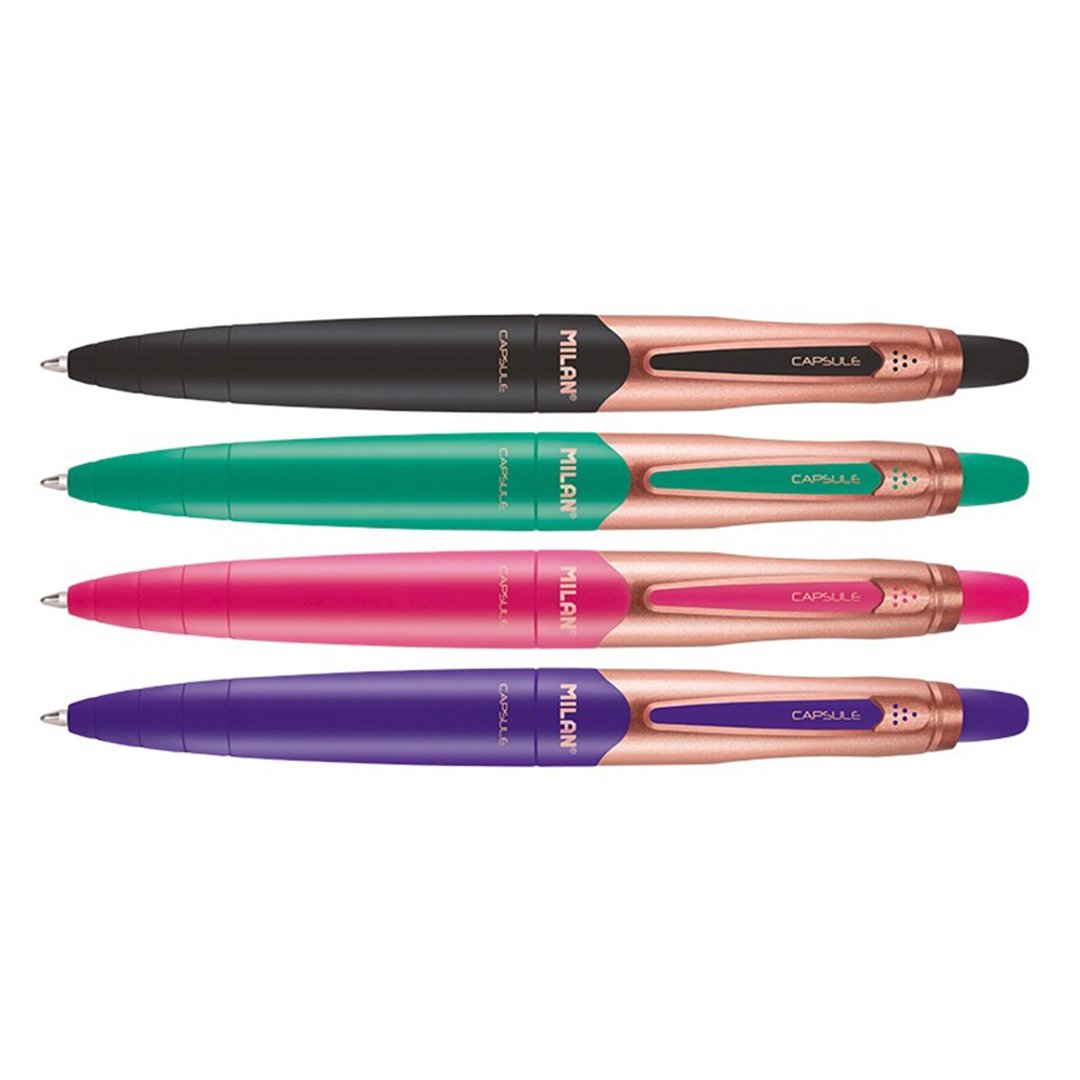 MILAN CAPSULE COPPER原子笔(蓝)_1.0mm(4色可选) - 圆珠笔/中性笔 - 塑料 多色