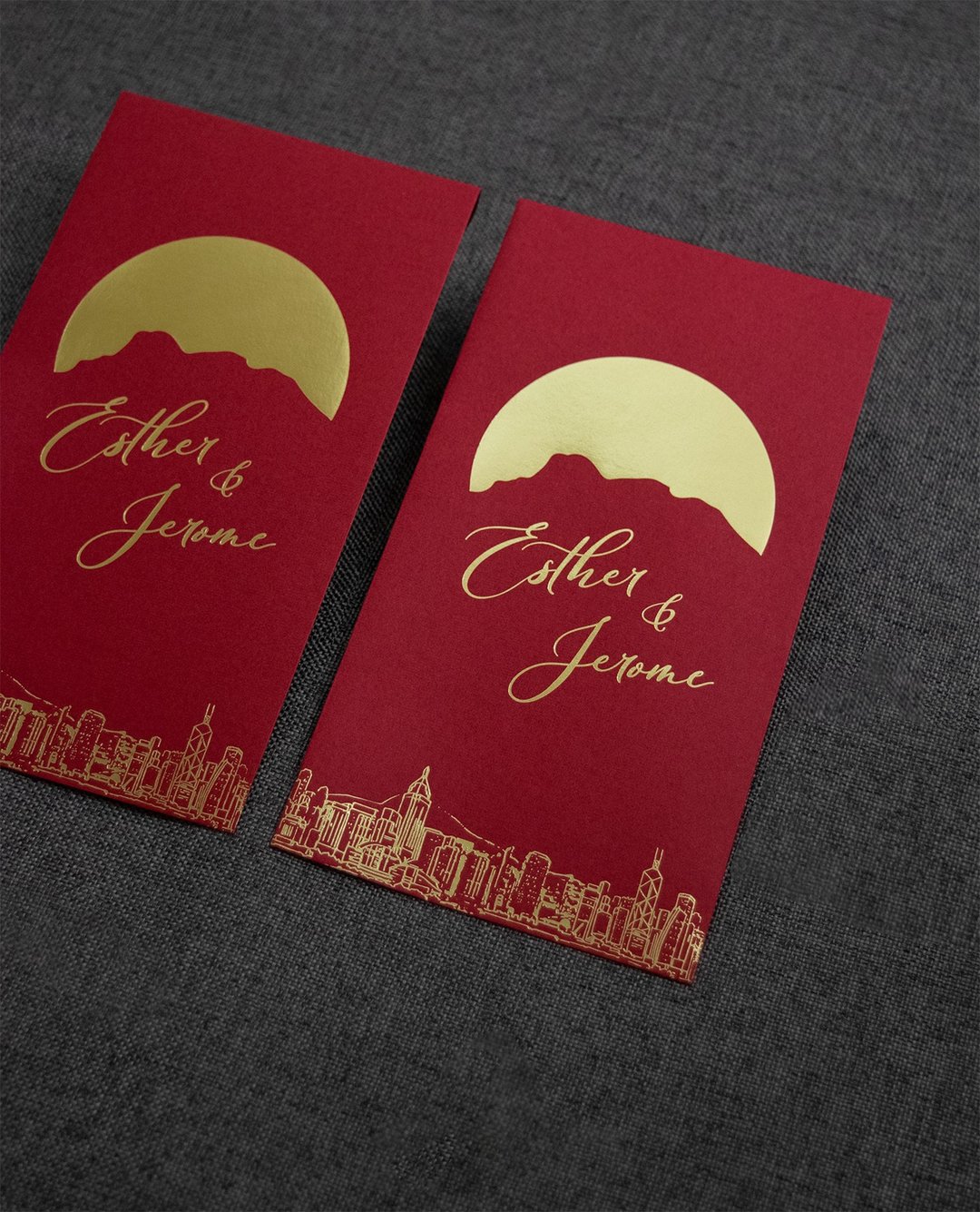 【定制化】塞拉利昂 香港风景 烫金利是封100入 - 红包/春联 - 纸 红色
