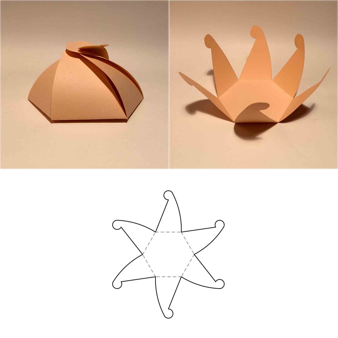Swirl box template, swirl gift box, cookie box, cake box, cupcake box, Cricut - 图文模板设计 - 其他材质 
