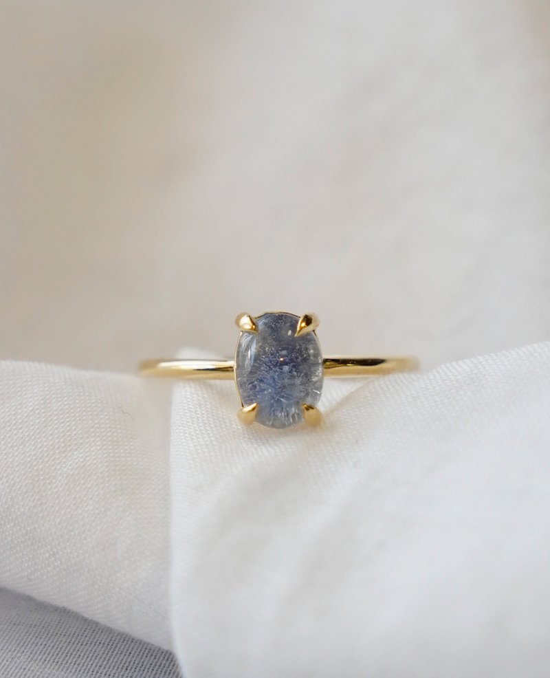 18K 金蓝线石石英戒指 - 戒指 - 其他金属 蓝色