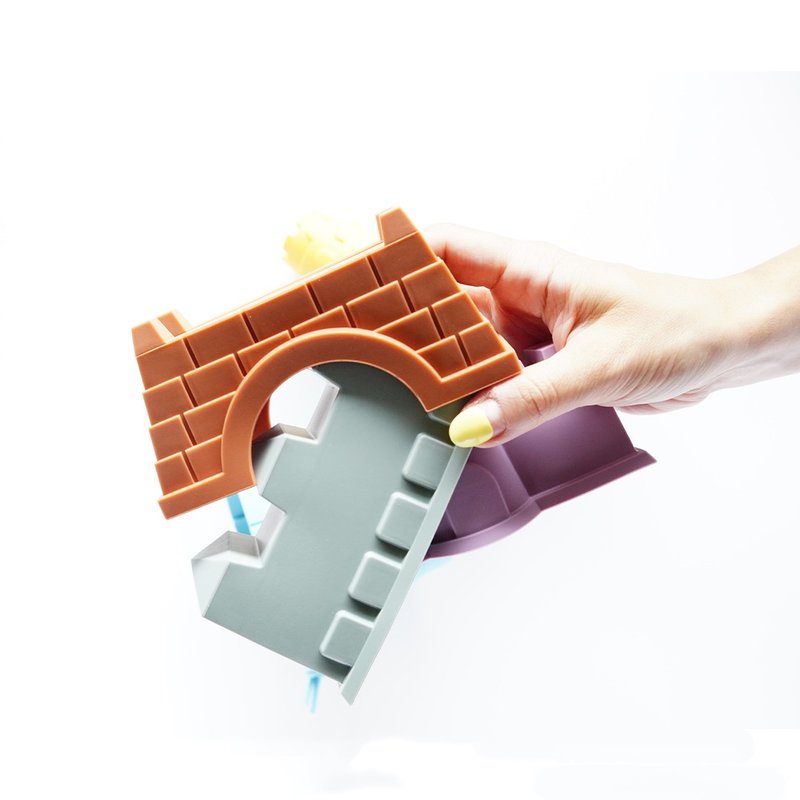 儿童沙滩硅胶玩具沙桶+5个城堡堆沙模型-总共6样 - 玩具/玩偶 - 其他材质 多色