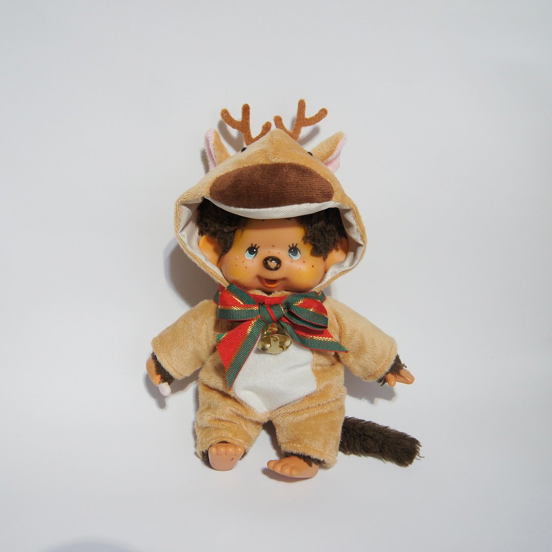 Monchhichi(S)_手作娃衣_麋鹿装 - 玩偶/公仔 - 棉．麻 多色