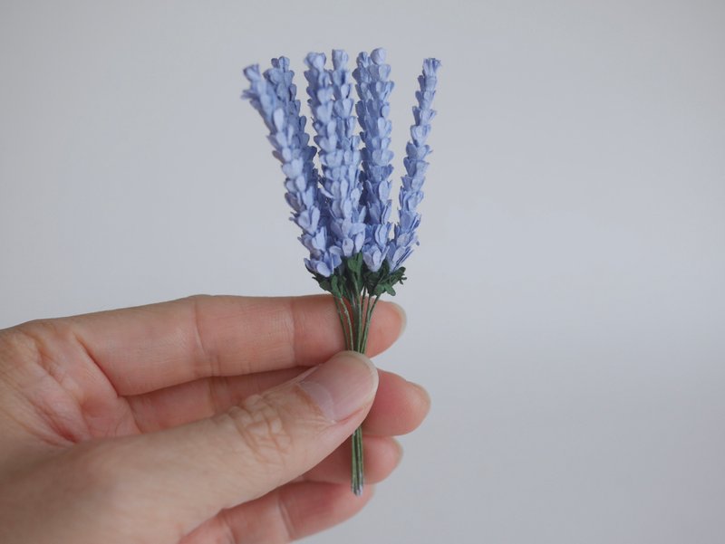 纸花，50朵，DIY材料，0.5x5厘米，薰衣草，淡蓝色 - 其他 - 纸 蓝色