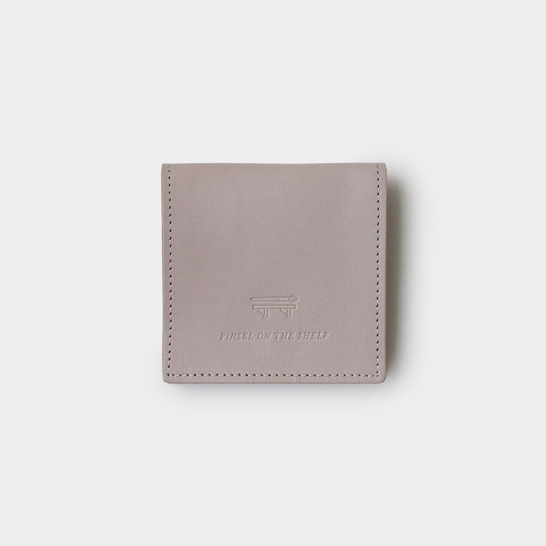 square coin case : grey - 皮夹/钱包 - 真皮 
