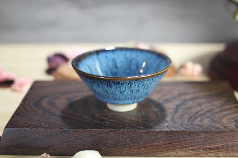 【送礼好物】70ml 天目釉 斗笠茶杯 酒杯 莺歌名家叶敏祥作 - 茶具/茶杯 - 瓷 