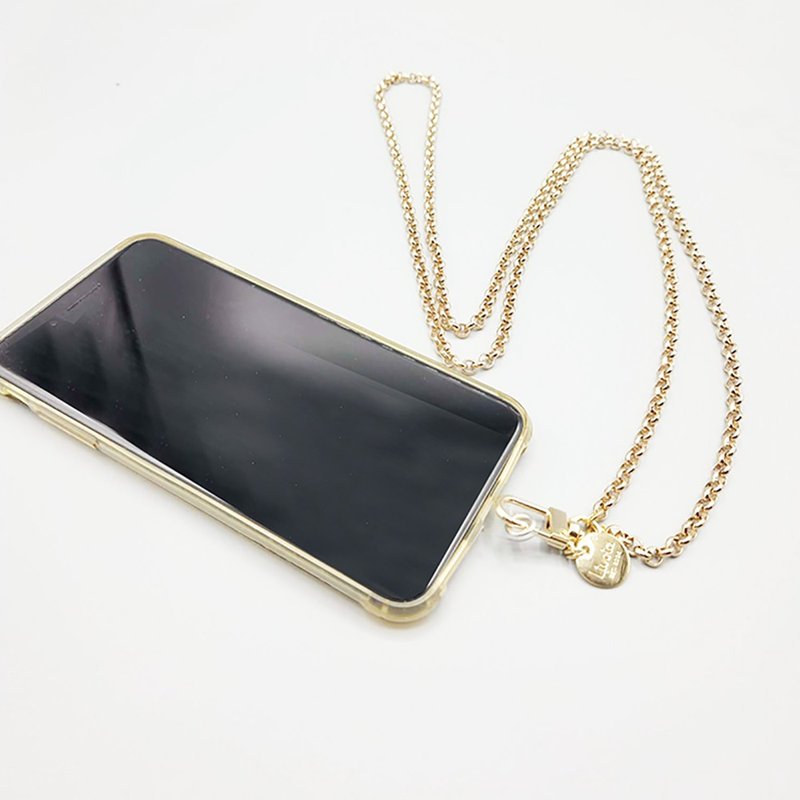 スマホロングチェーンストラップ 18Kゴールド - 挂绳/吊绳 - 其他金属 金色