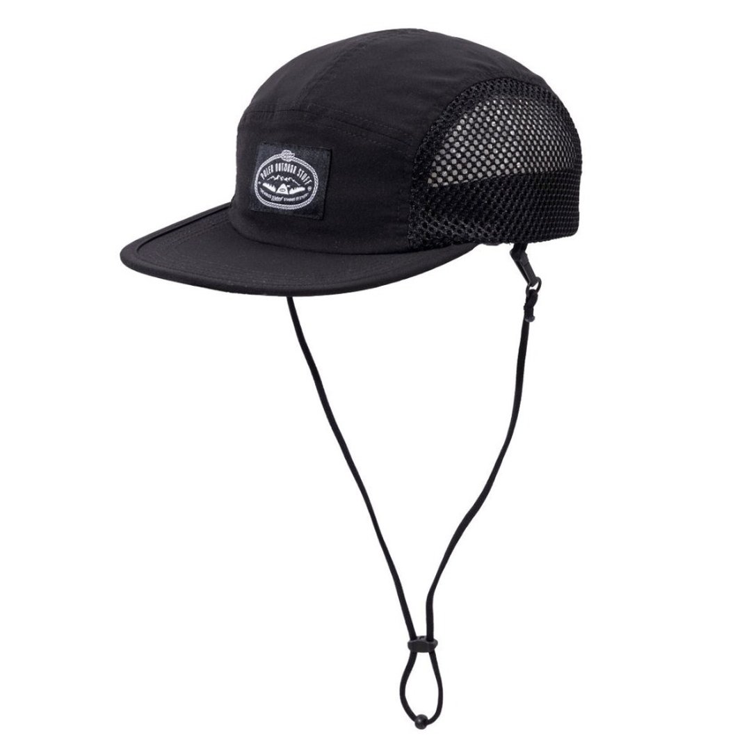 日本限定 POLER KIDS 2WAY DRAW CORD CAP 儿童网帽附束绳 / 黑色 - 帽子 - 聚酯纤维 黑色