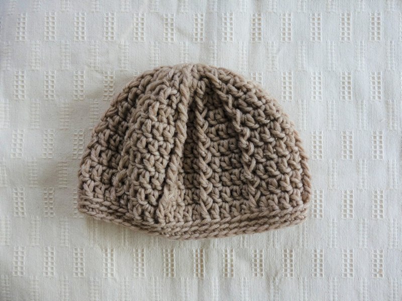 yuoworks / Knit hat / light brown / beanie / wool - 帽子 - 其他材质 咖啡色