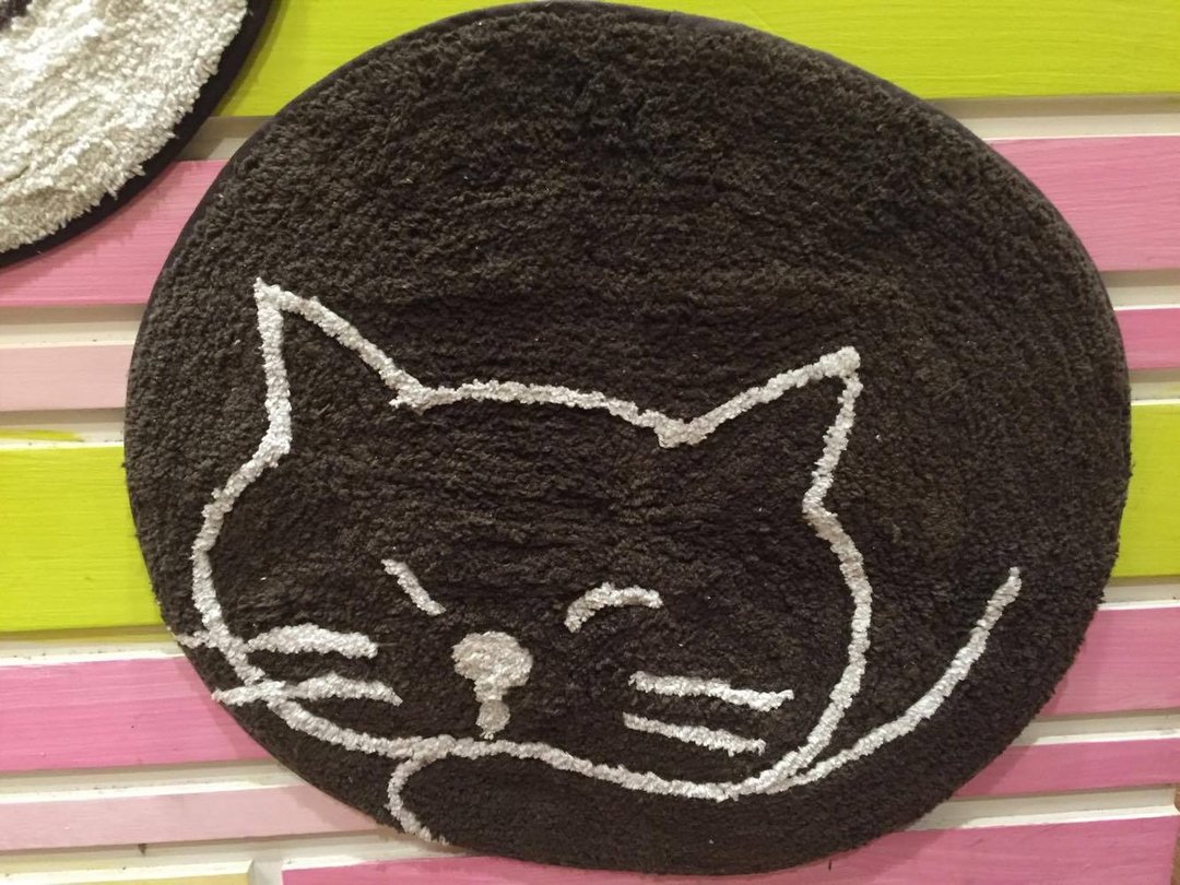 现货热卖  休憩黑猫 地垫 - 摆饰 - 棉 多色