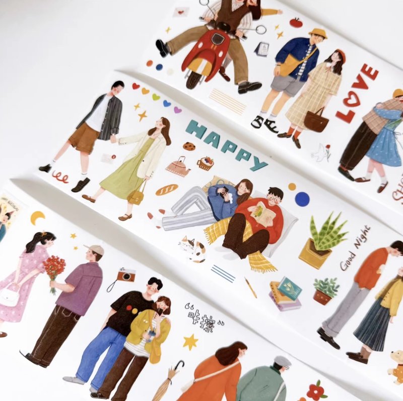 couple daily PET 和纸胶带 切模 5m卷 台湾制 - 纸胶带 - 纸 多色