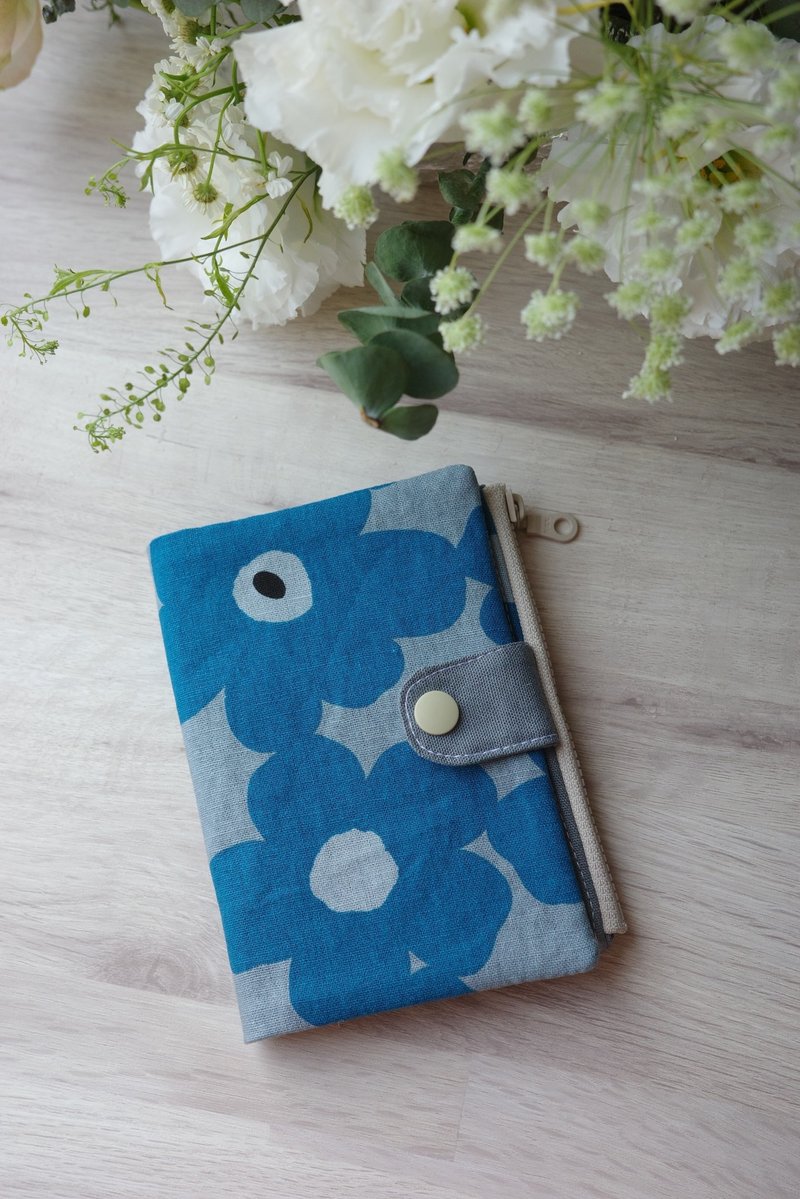蓝色大花 - 护照套 护照夹 | 海柏手作 - 护照夹/护照套 - 棉．麻 