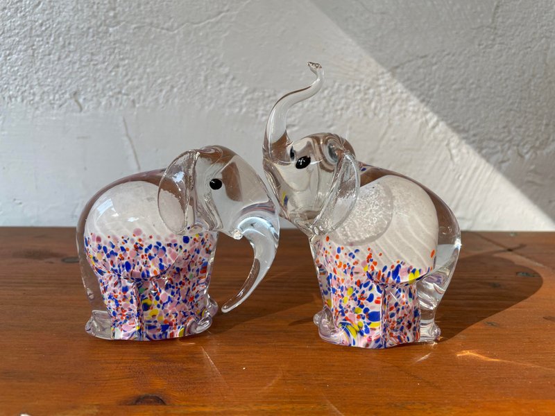 琉璃 水晶玻璃 大象 吉象 夜光 - 摆饰 - 玻璃 