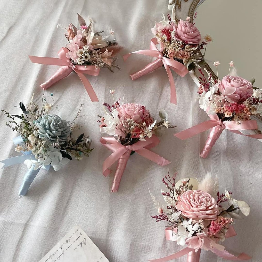 【婚礼胸花】扩香胸花 婚礼 扩香花 干燥花 新娘 手绑捧花 - 干燥花/捧花 - 植物．花 
