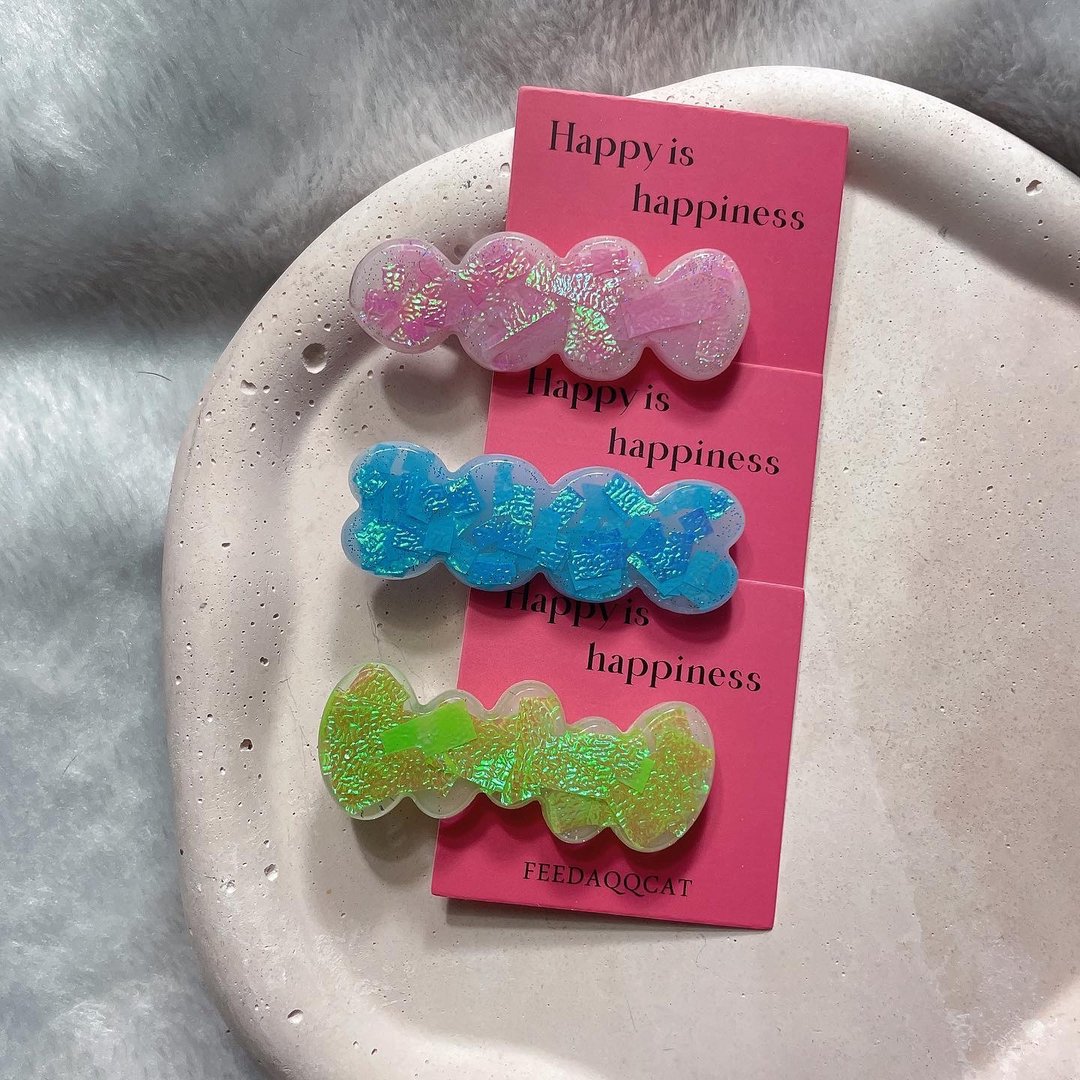 你的发夹 | 彩色亮晶晶的糖果 - 发饰 - 塑料 多色