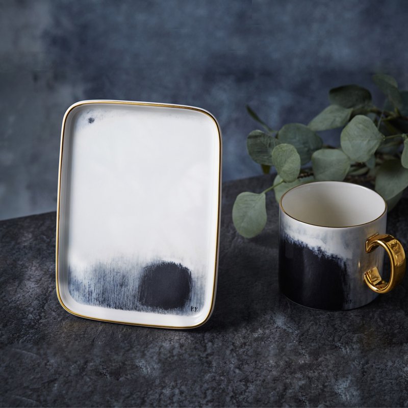 台湾艺术家王攀元-日日静好杯盘组 - 盘子/餐盘/盘架 - 瓷 白色