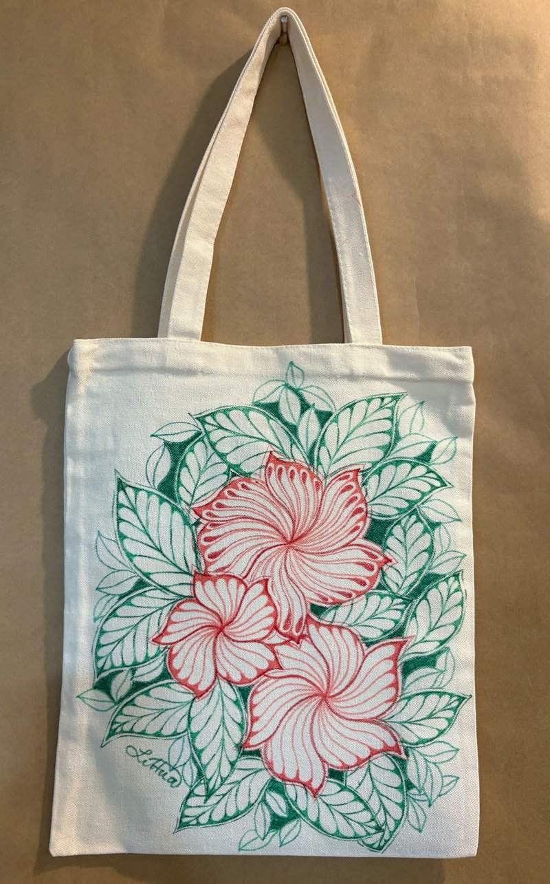 手绘帆布包 - 手提包/手提袋 - 棉．麻 