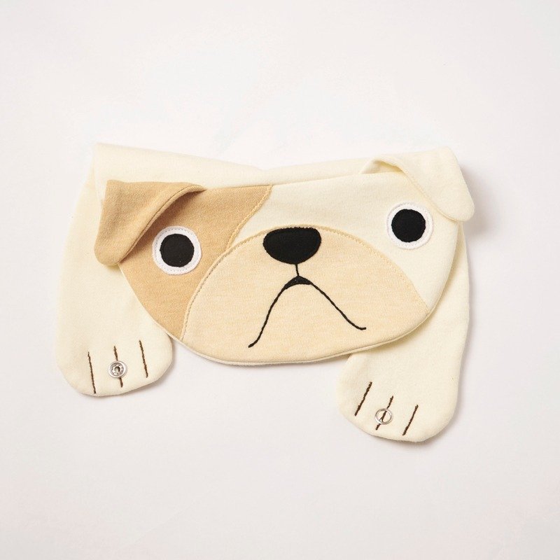 汪汪英式斗牛犬 有机棉围兜口水巾 - 围嘴/口水巾 - 棉．麻 卡其色