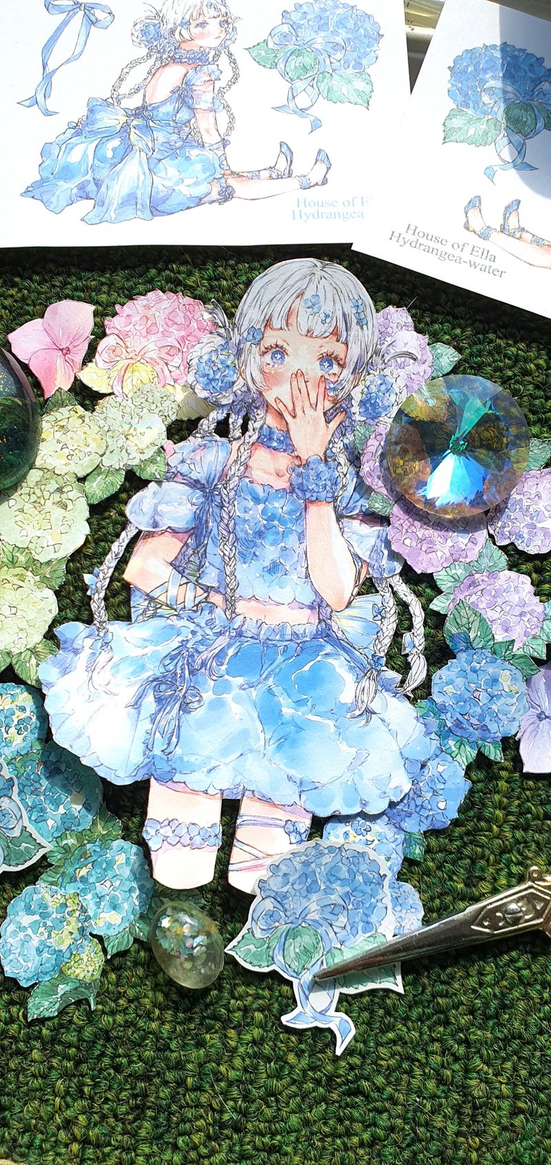 绣球花あじさい贴纸 - 贴纸 - 纸 