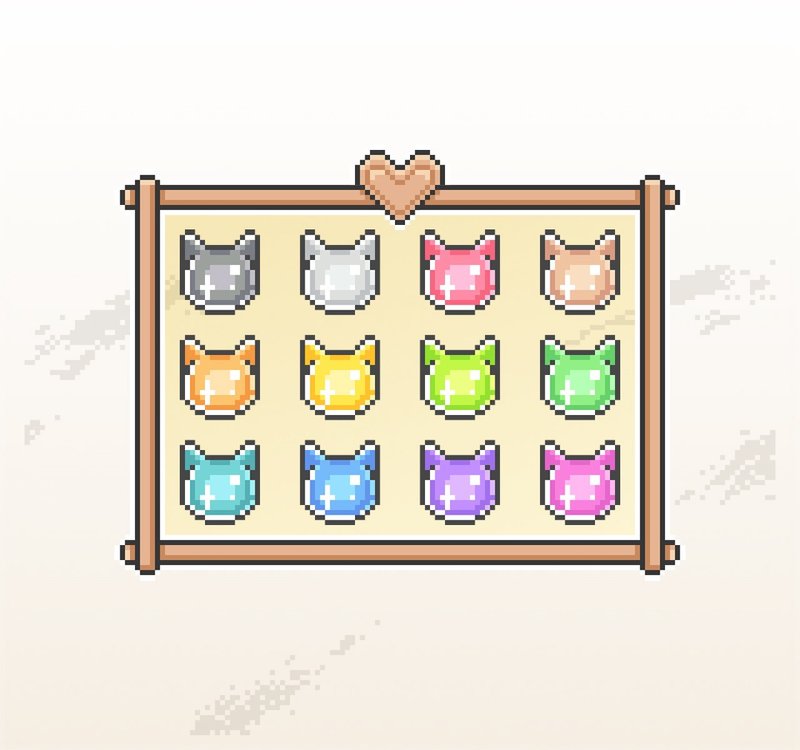 Twitch订阅者徽章及小奇点徽章/像素游戏风/闪亮猫咪宝石 - Logo 设计/图案设计 - 其他材质 