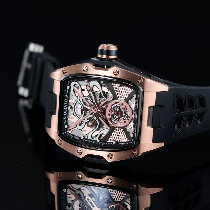 OBLVLO 欧弗洛  风云系列 - 玫瑰金 - 男表/中性表 - 不锈钢 金色