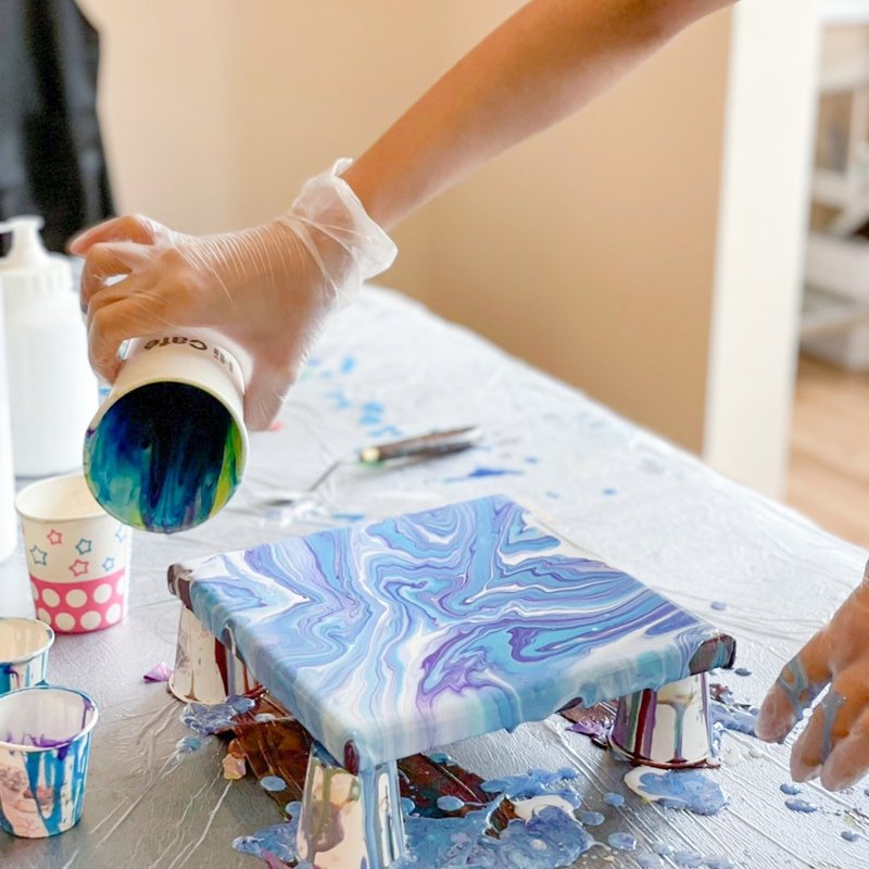 心灵探索・压克力流动画体验 / 可带回三幅 - 插画/绘画/写字 - 压克力 