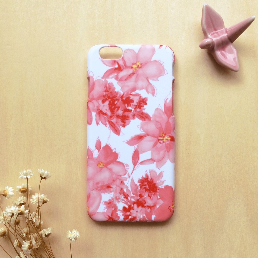 樱花绽放//原创手机壳-    iPhone, Samsung, oppo - 手机壳/手机套 - 硅胶 粉红色