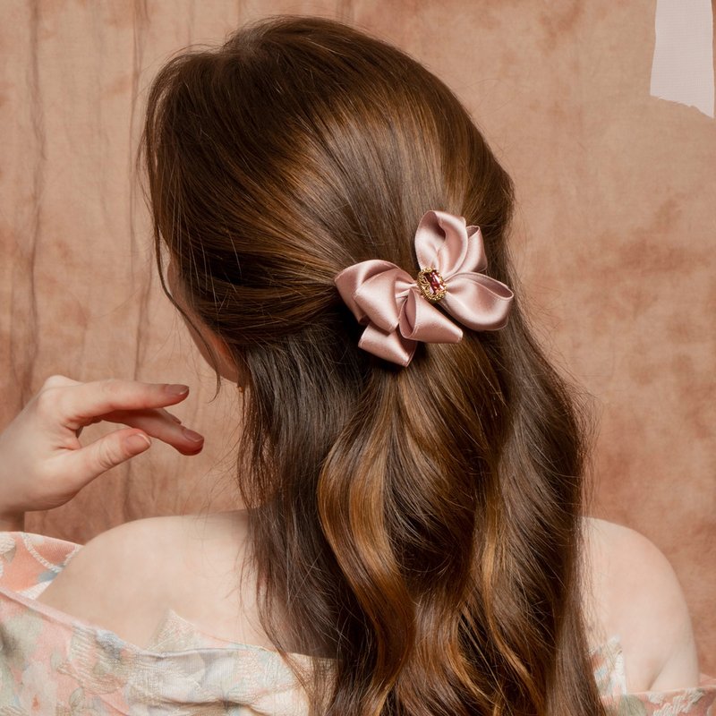 Dona Ribbon Barrette Mini - 发饰 - 其他材质 黑色