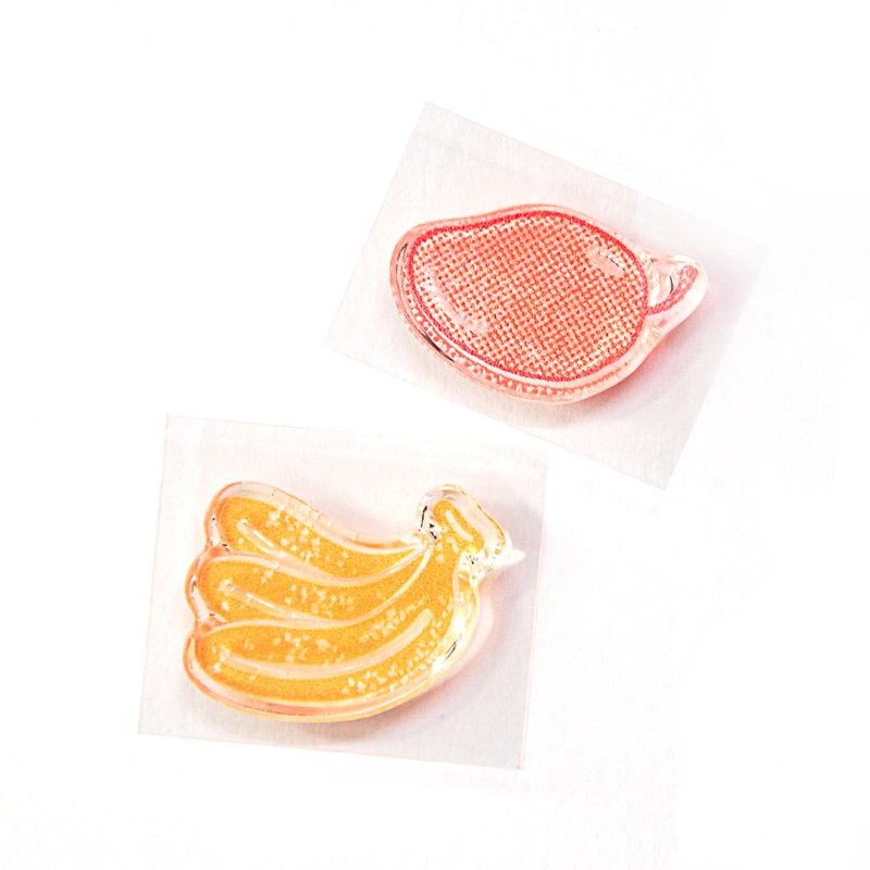 PLAY台湾水果水晶印章 芒果 香蕉 - 印章/印台 - 塑料 透明