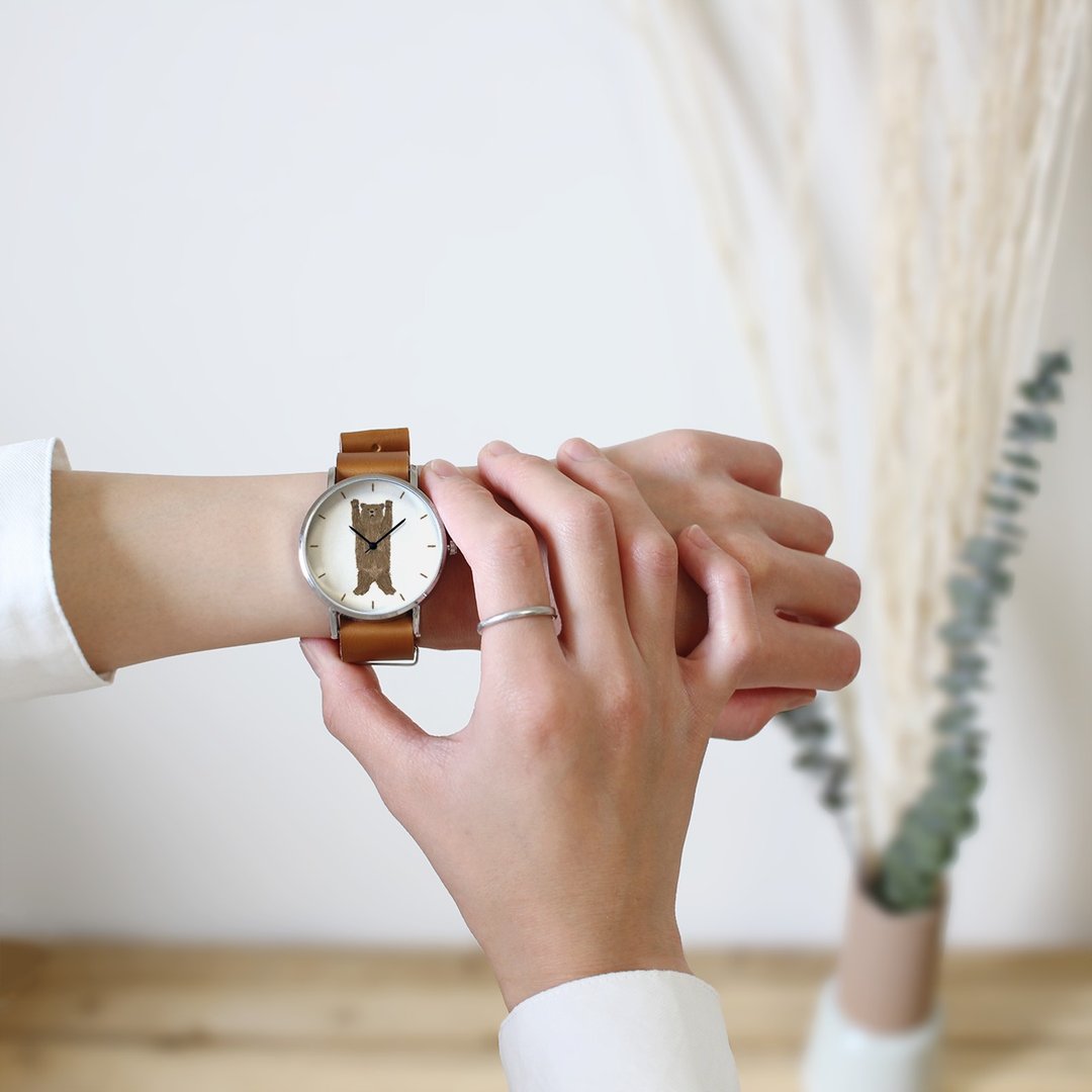 Brown bear watch - 女表 - 其他金属 咖啡色