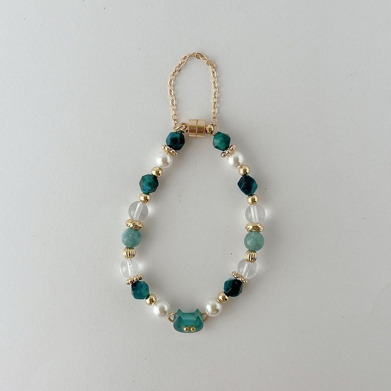 猫猫好朋友手链 | 迷你蓝绿 - 手链/手环 - 树脂 灰色