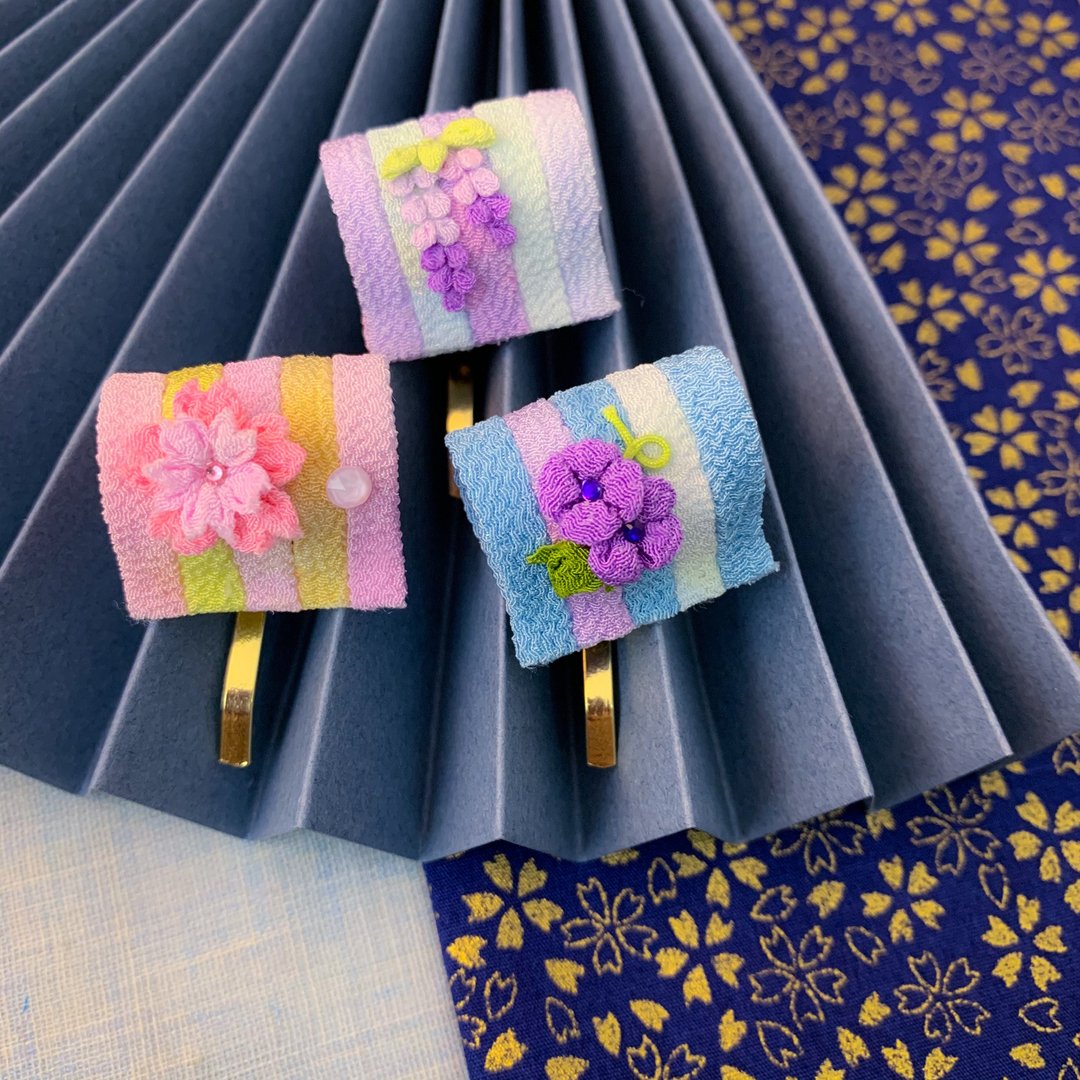 (点心 和菓子) 细工布花 时花卷卷马尾扣 趣致可爱 和风 - 发饰 - 其他人造纤维 多色