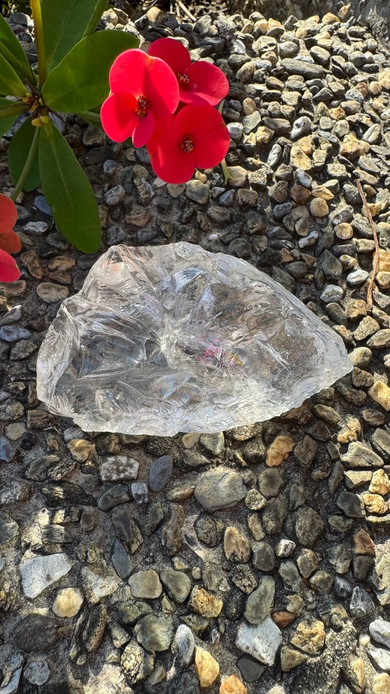 彩虹白水晶原矿、梵天透体阿赛斯特莱、白水晶、原矿 - 摆饰 - 水晶 白色