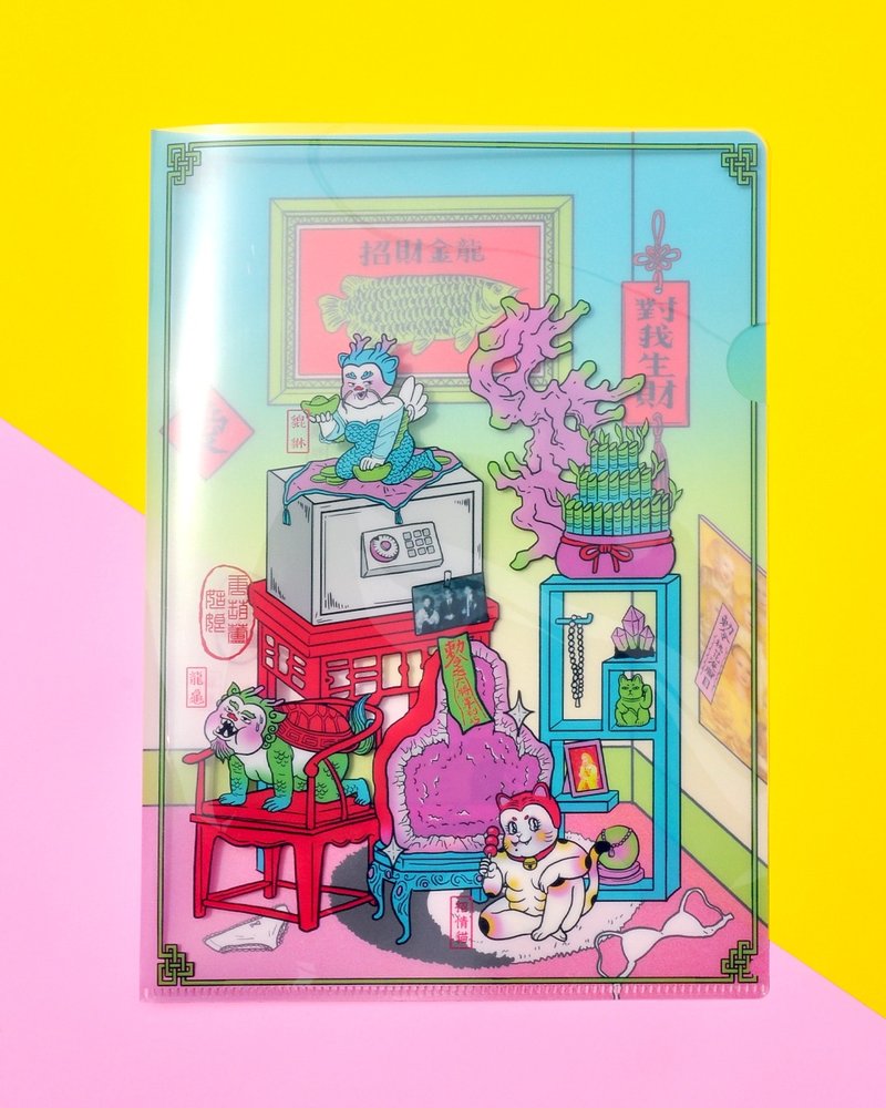 双层印刷风水世家资料夹/ 唐葫芦姑娘 - 文件夹/资料夹 - 塑料 